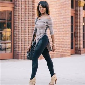 HOST PICK! Express leggings with leather detailing